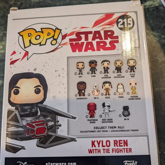 Star Wars Funko Pop! Vinyl - Kylo Ren with Tie Fighter Bobble Head 215 - EUC - Picture 3 of 4